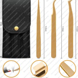 Eyelash Extension Tweezers-3 Pcs Diamond Grip Lash tweezers For Eyelash Extensions