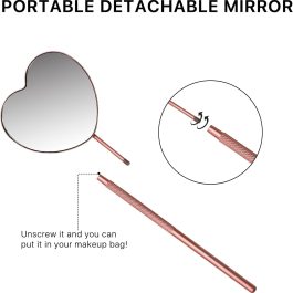 Heart Shaped Stainless Steel Eyelash Mirror for Eyelash Extensions by Bite Instruments