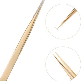 Bite Instruments Gold Straight Eyelash Extension Tweezer | Precision Isolation Tool Elegant Colors