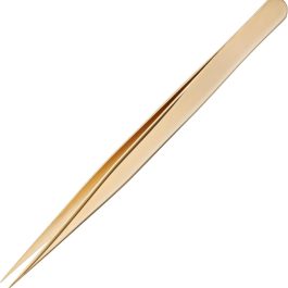 Bite Instruments Gold Straight Eyelash Extension Tweezer | Precision Isolation Tool Elegant Colors