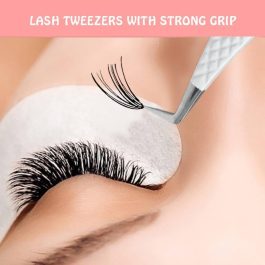 Bite Instruments Professional 4-Piece Purple Eyelash Tweezer Set | Textured Grip Volume & Classic Lash Tools