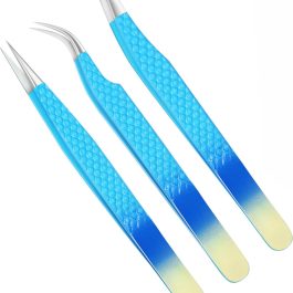 Eyelash Extension Tweezers-3 Pcs Diamond Grip Lash tweezers For Eyelash Extensions
