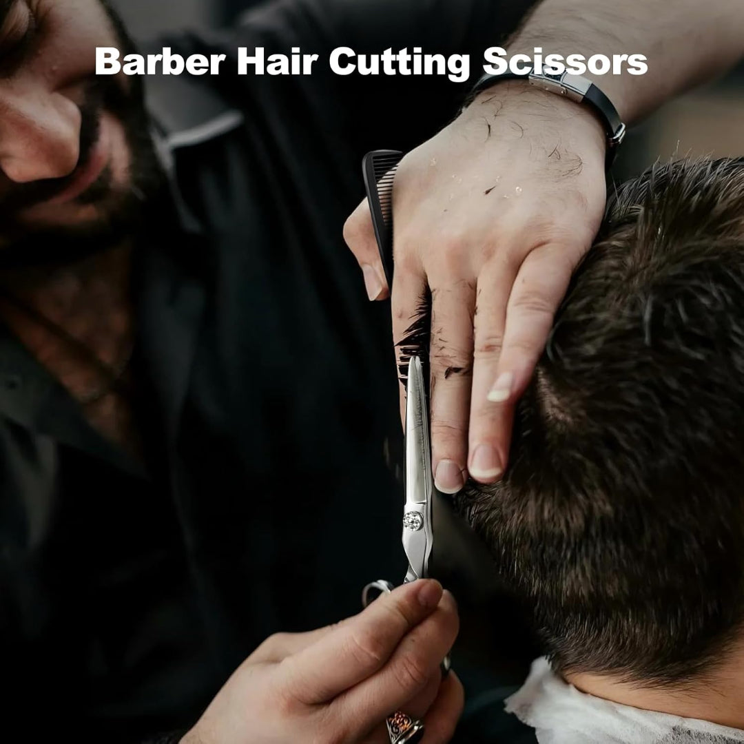Professional Barber Hair Cutting Scissors Kit – 6.5” Stainless Steel Shears with Case - Image 5