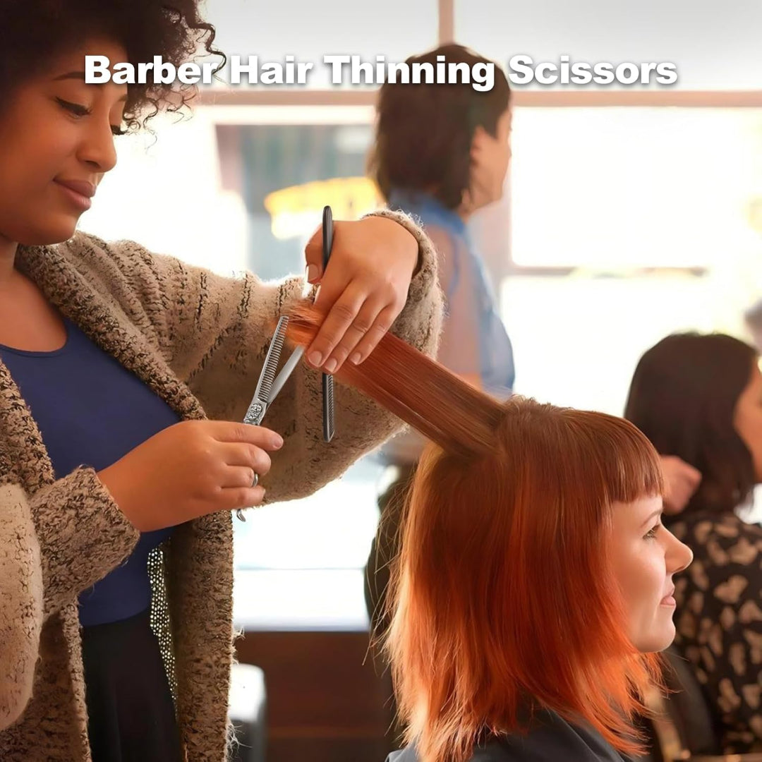 Professional Barber Hair Cutting Scissors Kit – 6.5” Stainless Steel Shears with Case - Image 6