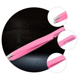 Precision Eyebrow Tweezers with Comb – Shape Your Brows Like a Pro!