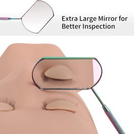 Bite Instruments Rainbow Lash Mirror for Eyelash Extension Makeup Mirror Hand Mirrors for Eyelash Supplies