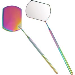 Bite Instruments Rainbow Lash Mirror for Eyelash Extension Makeup Mirror Hand Mirrors for Eyelash Supplies