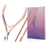 Professional Rose Gold Cuticle Nipper & Pusher Set | Bite Instruments