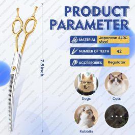 Curved Thinner Grooming Scissors for Dogs & Pets | Bite Instruments