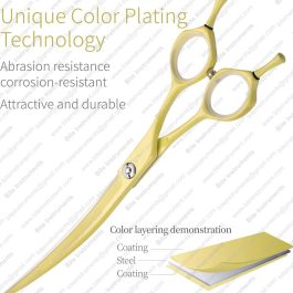 Safe Curved Pet Grooming Scissors for Dogs & Cats – Rounded Tip Shears | Bite Instruments