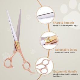 Bite Instruments Premium Straight Shears – Dog & Cat Grooming Scissors