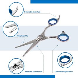 Premium Straight Shears  Right-Handed Professional Dog & Cat Grooming Scissors
