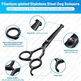 Pet Grooming Scissors Kit – Professional Dog & Cat Hair Cutting Tools | Bite Instruments