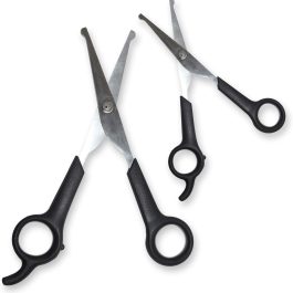 Pet Grooming Scissors Body & Facial Trimmer Stainless Steel Rounded Tips Shears