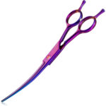Rainbow Color Curved Grooming Scissors for Dogs & Pets | Bite Instruments