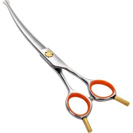 Bite Instruments Curved Pet Grooming Scissors – Professional Dog & Cat Hair Cutting Shears