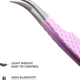 Bite Instruments Professional 4-Piece Purple Eyelash Tweezer Set | Textured Grip Lash Tools