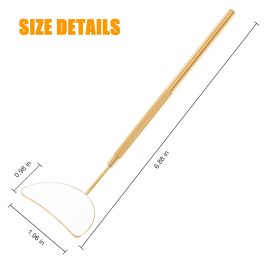 Bite Instruments Eyelash Mirror for, Large Half Moon Stainless Steel Eyelash Mirror