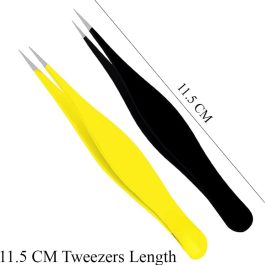 Bite Instruments Sharp Pointed Tweezers Precision Fine Point Tip Ingrown Hair Removal Kit