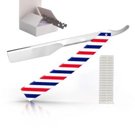Professional Men’s Straight Shaving Razors kit With 10 Replaceable Blades