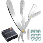 Professional Straight Razor for Men – Barber Straight Edge Razor with 100 Blades