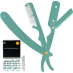 Professional Straight Razor for Men, Barber Straight Edge Razor Safety with Blades