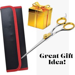 Gold Touch Professional Straight Pet Grooming Scissors – Great Gift Idea with Case